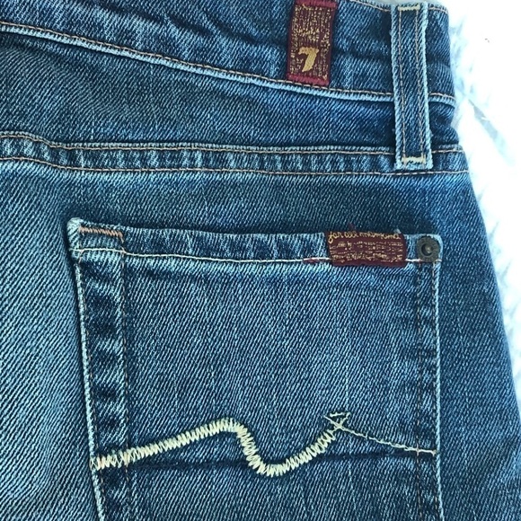 7 For All Mankind Roxy Distress Jean Mini Skirt - Picture 12 of 12